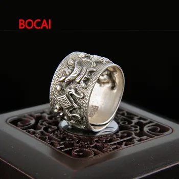 

999 fine silver rings and retro antique craft ring opening special offer