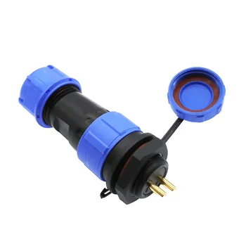 

SP1710 SP1712 waterproof connector plug ip68 2 pin aviation connectors sp17 3pin 4pin 5pin 7pin 9pin back nut
