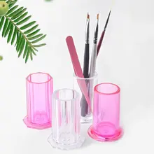 Пластик прозрачный лак для ногтей, инструменты для маникюра, держатель для хранения ногтей пунктирный рисунок ручки буфера шлифовальные файловый Органайзер Чехол Контейнер