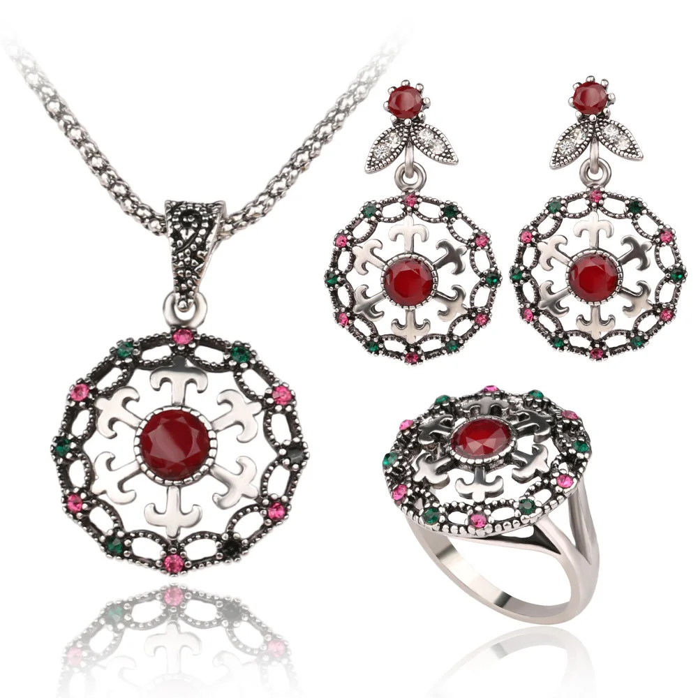 Fashion Femmes de luxe cristal Plaqué or Collier Boucle d/'oreille Party Jewelry Set