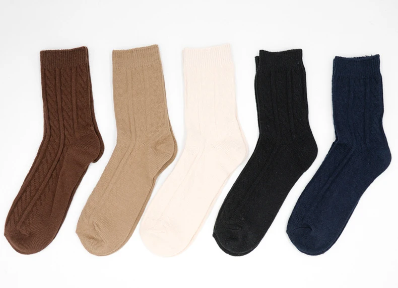 Для мужчин хлопковые носки 2018 новые модные 5 цветов толстая игла толстые линии Ретро Этническая Стиль джентльмен тенденция Harajuku экипажа