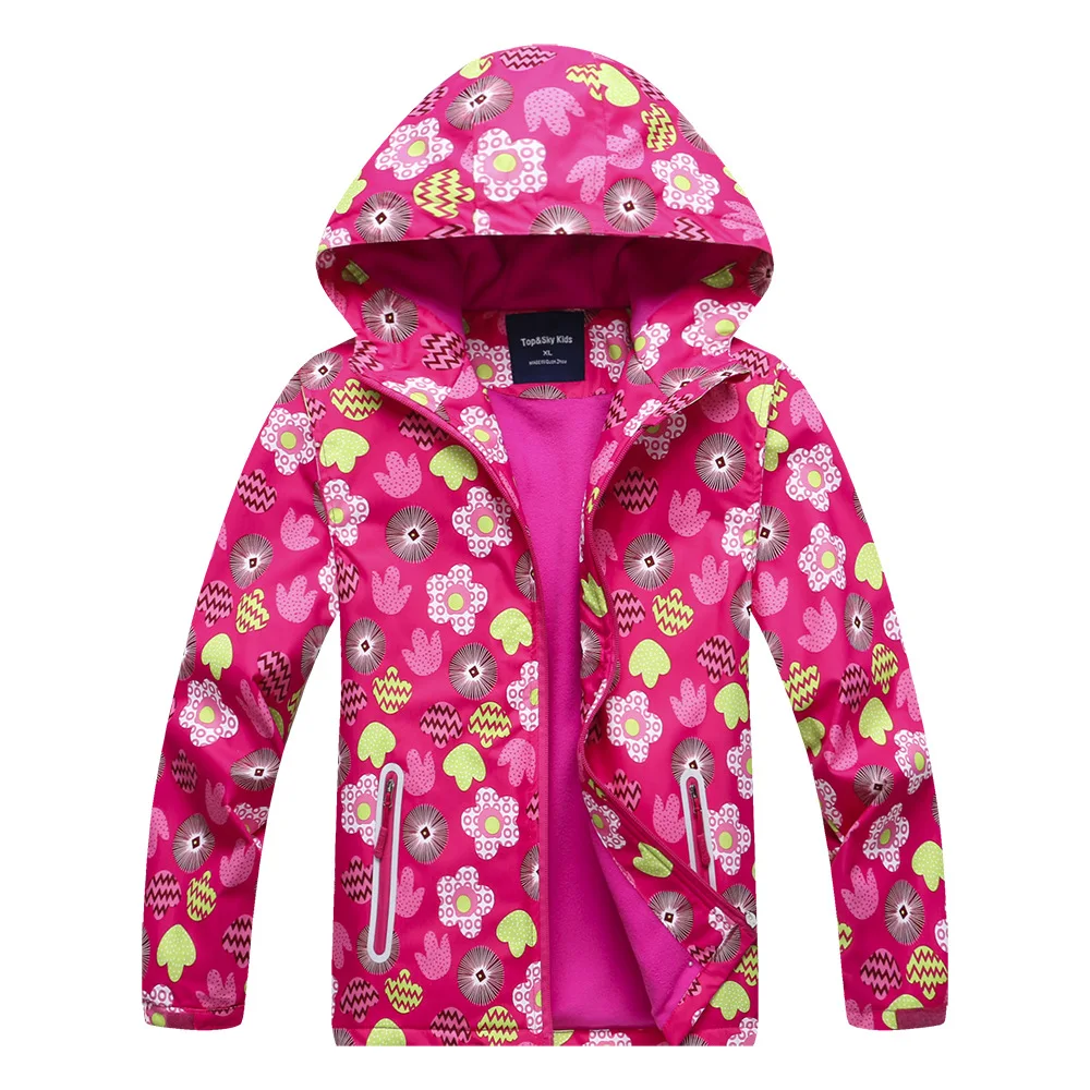 

Waterproof Index 5000mm Windproof Child Coat Baby Girls Jackets Warm Children Outerwear Clothing For 3-12 Years Old