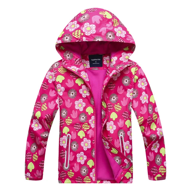 Waterproof Index 5000mm Windproof Child Coat Baby Girls Jackets Warm Children Outerwear Clothing