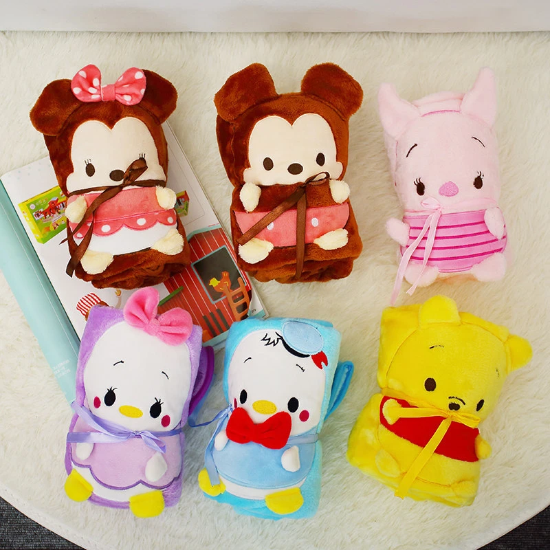 Disney мультфильм Микки Минни Маус Детское одеяло маленький плед летнее Фланелевое детское одеяло для девочек и мальчиков плюшевая игрушка; подарок