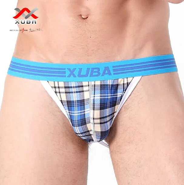 

XUBA Classic plaid silky sexy t underwear 4 colors