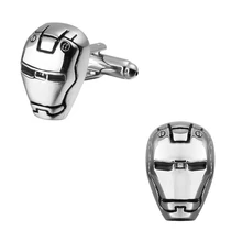 Men’s shirts Cufflinks high-quality copper material Super hero Silver Cufflinks Cufflinks 2 pairs of packaging for sale