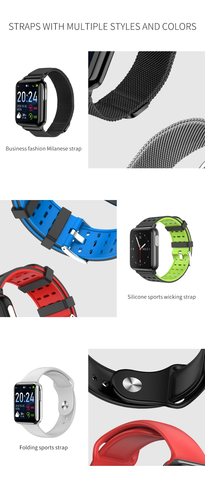 Новые умные часы с цветным экраном, пульсометр, кровяное давление, кислород, SPO2, умный Браслет PPG, ЭКГ, водонепроницаемые, Bluetooth, спортивные Смарт-часы
