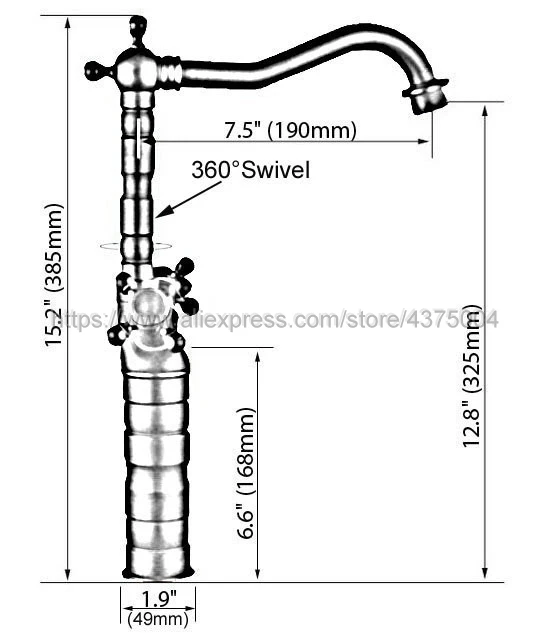 حوض الحنفيات الذهبي الصليب مزدوجة مقبض الحمام بالوعة صنبور قطب صنبور Bathbasin الغرور خلاط الصنابير Nsf094