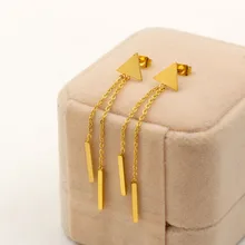 Модные серьги-гвоздики из нержавеющей стали с геометрическим орнаментом в виде сердца, женские вечерние серьги-гвоздики розового золота, подарок на свадьбу