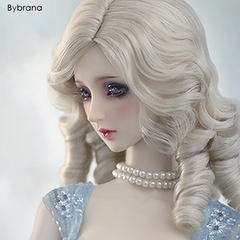 Bybrana BJD парик для 3/1 высокотемпературного волокна девушки ледяной корт Ретро кудри плечи для кукол