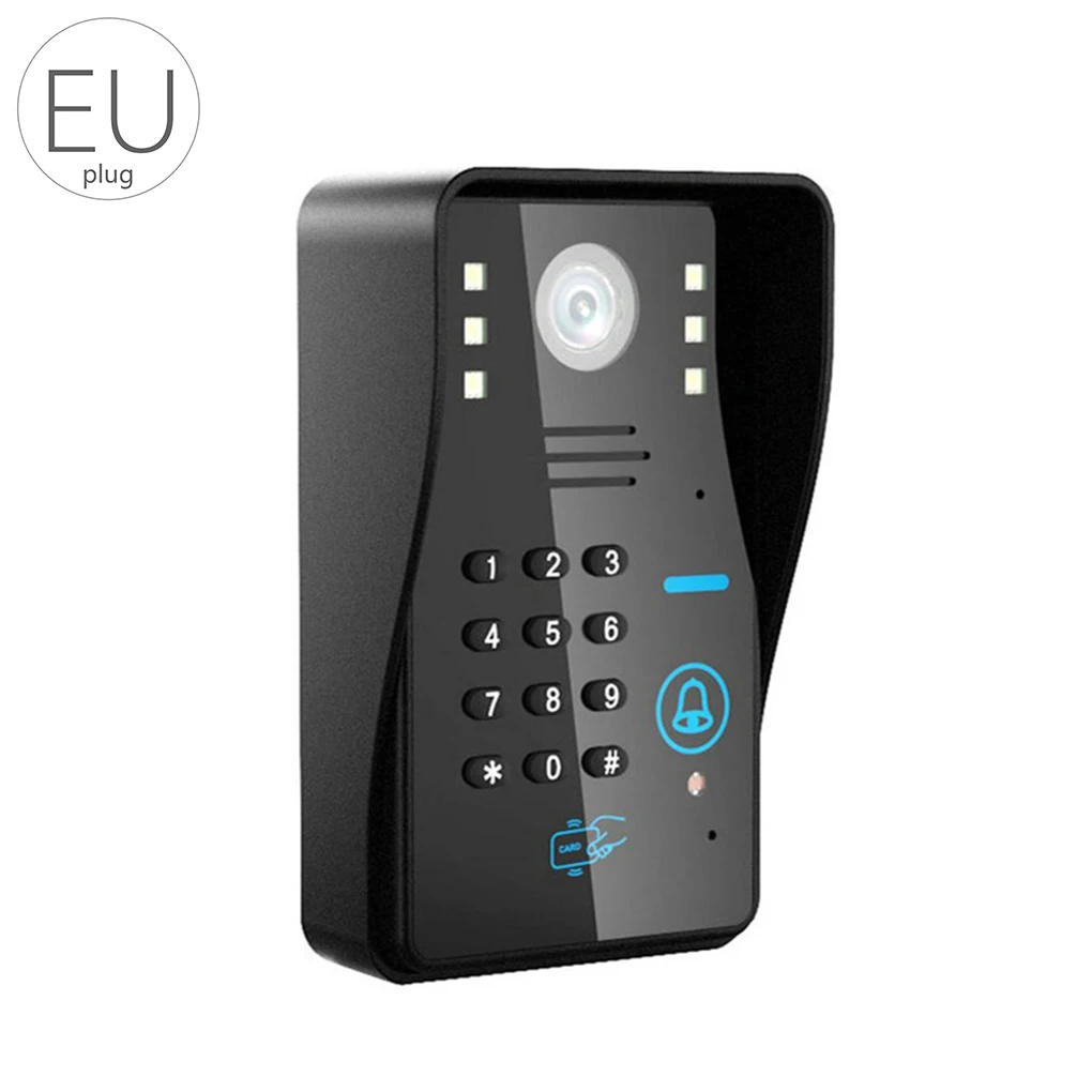 

WIFI Video Door Phone Doorbell Intercom Night Vision WiFi Monitor for Android/IOS Phone APP Control ID Card Keypads Unclock