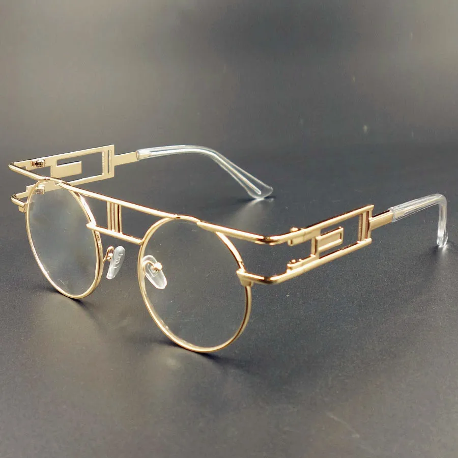 Buy Steampunk Sunglasses Clear Lens Glasses Eyewear Frame Gothic Flat Top