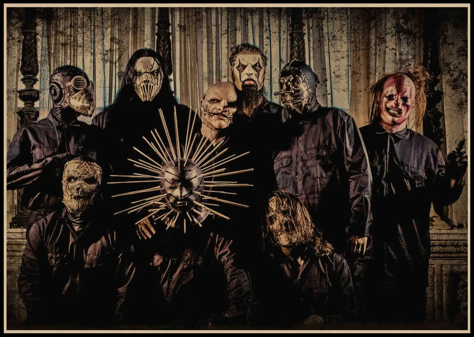 Slipknot тяжелый металл плакат Рок-Группа крафт-бумага плакаты Бар плакат наклейки на стену Ретро плакат декоративной живописи A1 - Цвет: 29