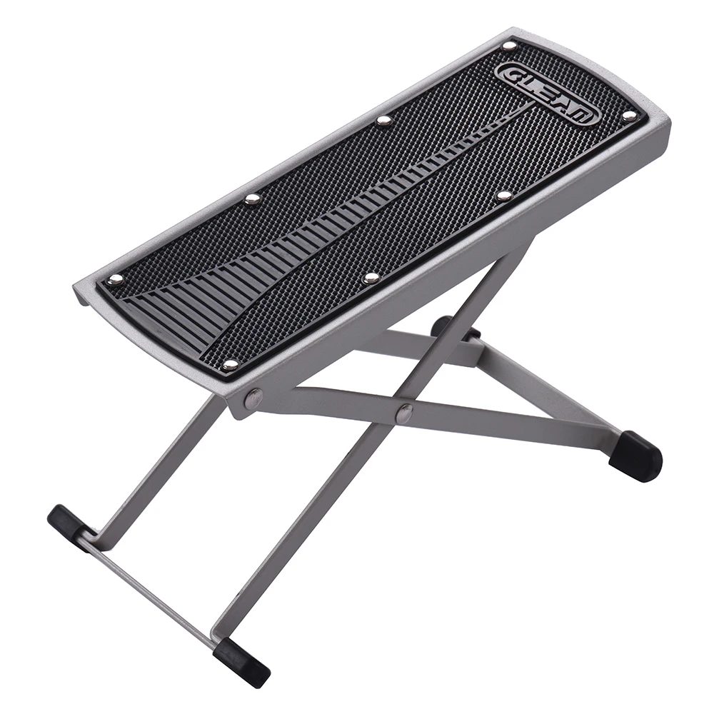 Portable Foldable Metal Guitar Foot Rest Stool Pedal 6 Level Adjustable
