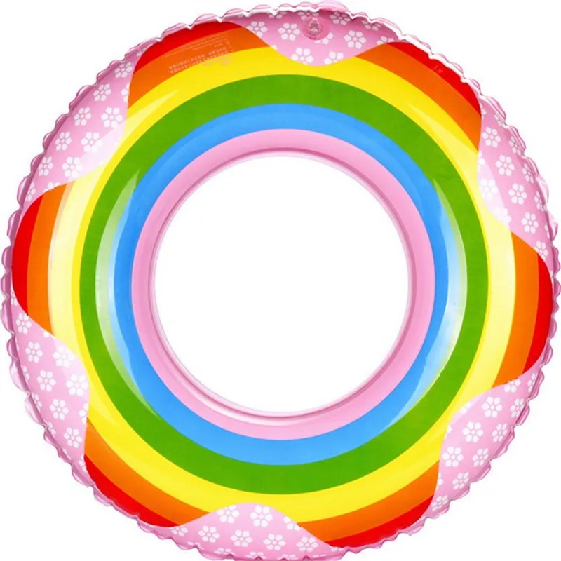 Прекрасный Арбуз взрослых/детей утолщаются Плавательный круг из ПВХ плавающие кольца надувной спасательный круг бассейн Infloat полный размер 60-120 см - Цвет: 90cm DIA