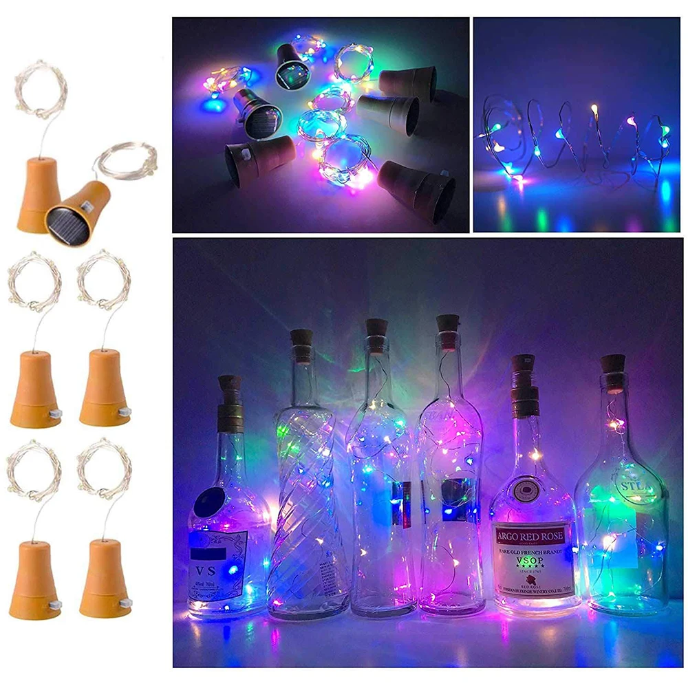 

5/10 Pack Solar Power Wine Bottle Cork Lights 1M Decorative Lights For Outdoor Garden Wedding Festival Waterproof String Lights