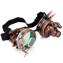 FLORATA perçin gözlük erkekler kadınlar Steampunk Vintage yuvarlak güneş gözlüğü gotik gözlük Vintage Retro Punk Sunglass
