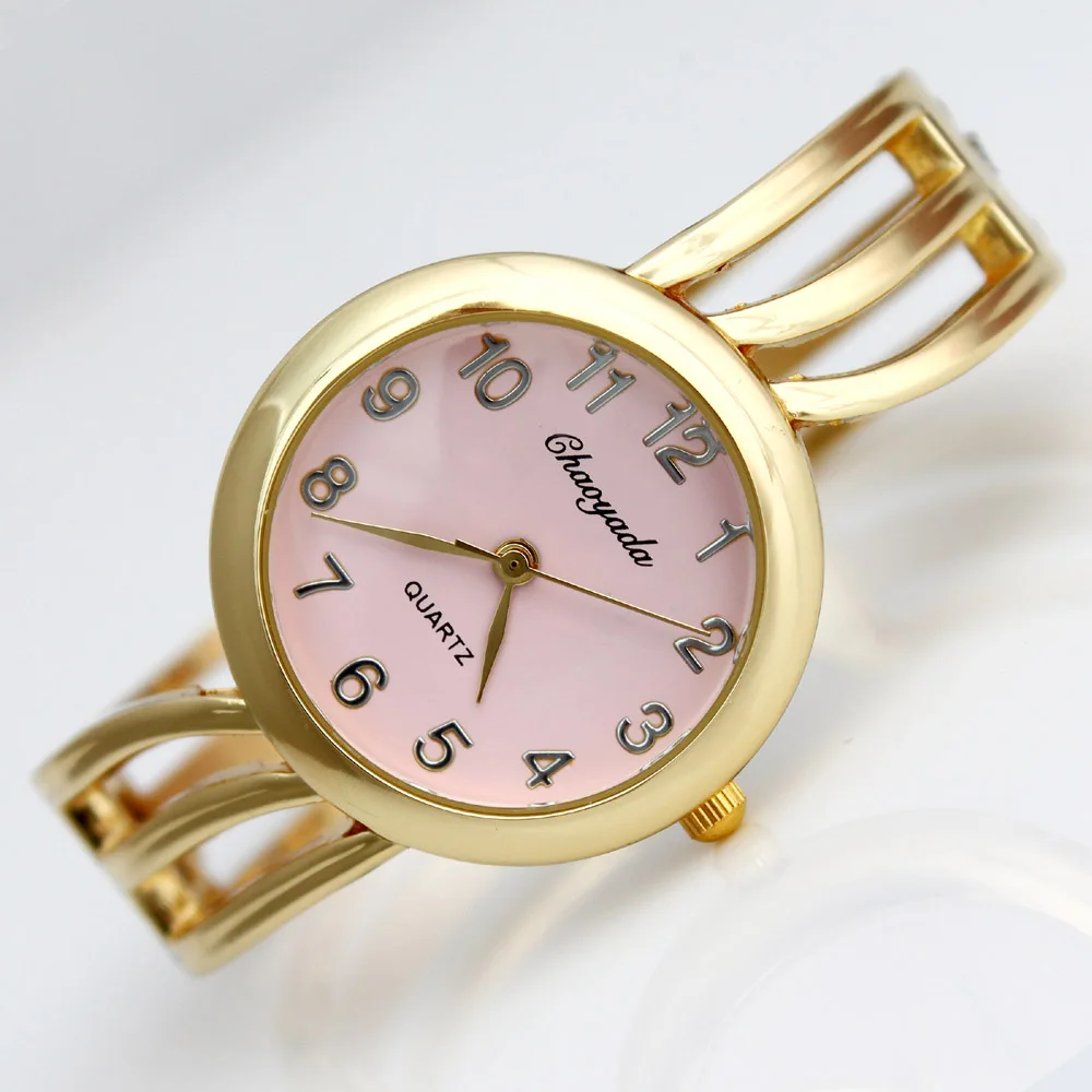 Модные женские часы, женские часы-браслет, Женские кварцевые наручные часы для женщин, женские часы, Прямая поставка - Цвет: D11 gold pink