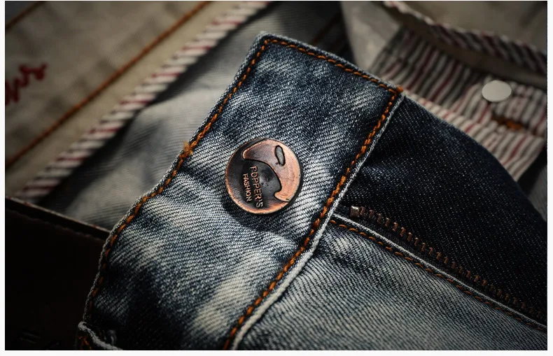 Brother Wang брендовая мужская одежда 2019 Новые мужские джинсы модные ретро тонкие маленькие прямые джинсы для мужчин повседневные мужские брюки