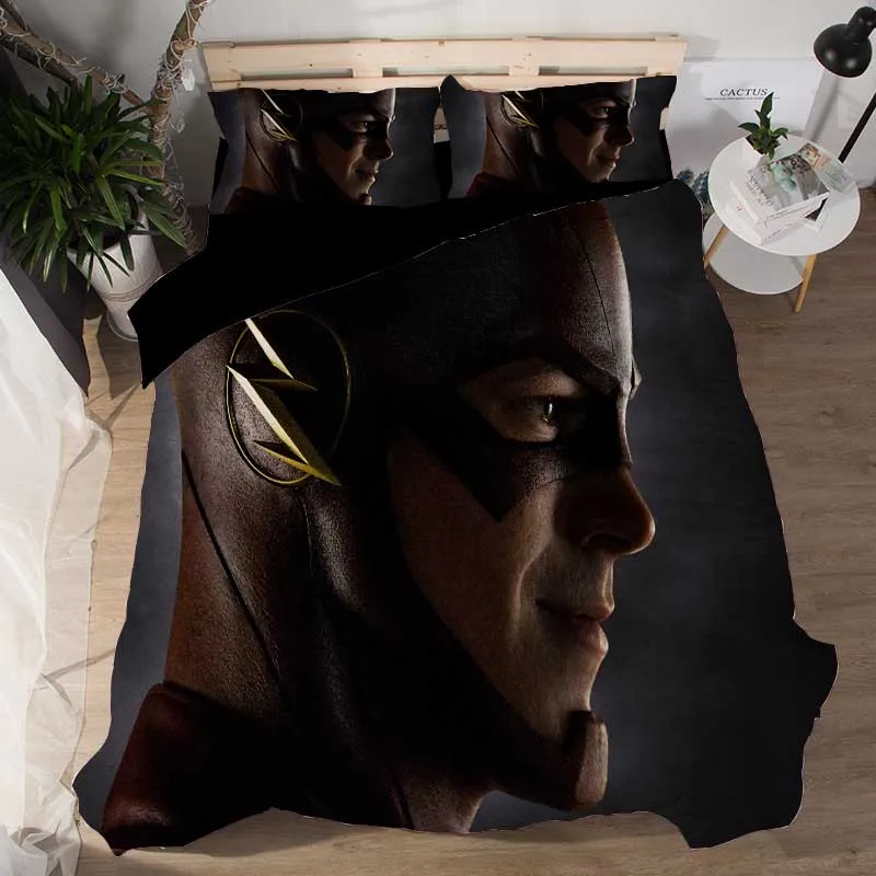 DC Comics 3D печатных постельных принадлежностей флэш пододеяльники супергерой Лиги Справедливости утешитель постельных принадлежностей постельное белье(без простыни - Цвет: 7