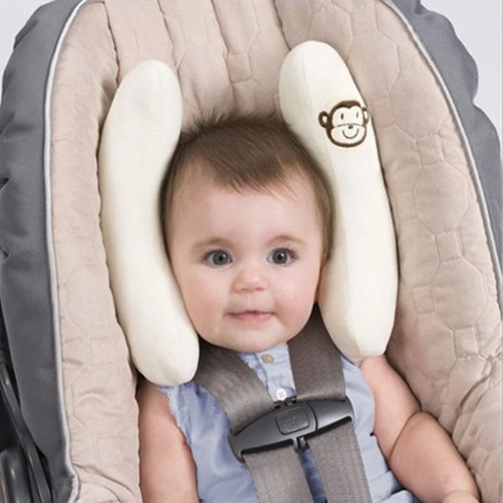 Adjustable Baby Car Seat Stroller Support Pillow Soft Head Neck Safety Banana U-shape Children Travel  Head Protection Pillow