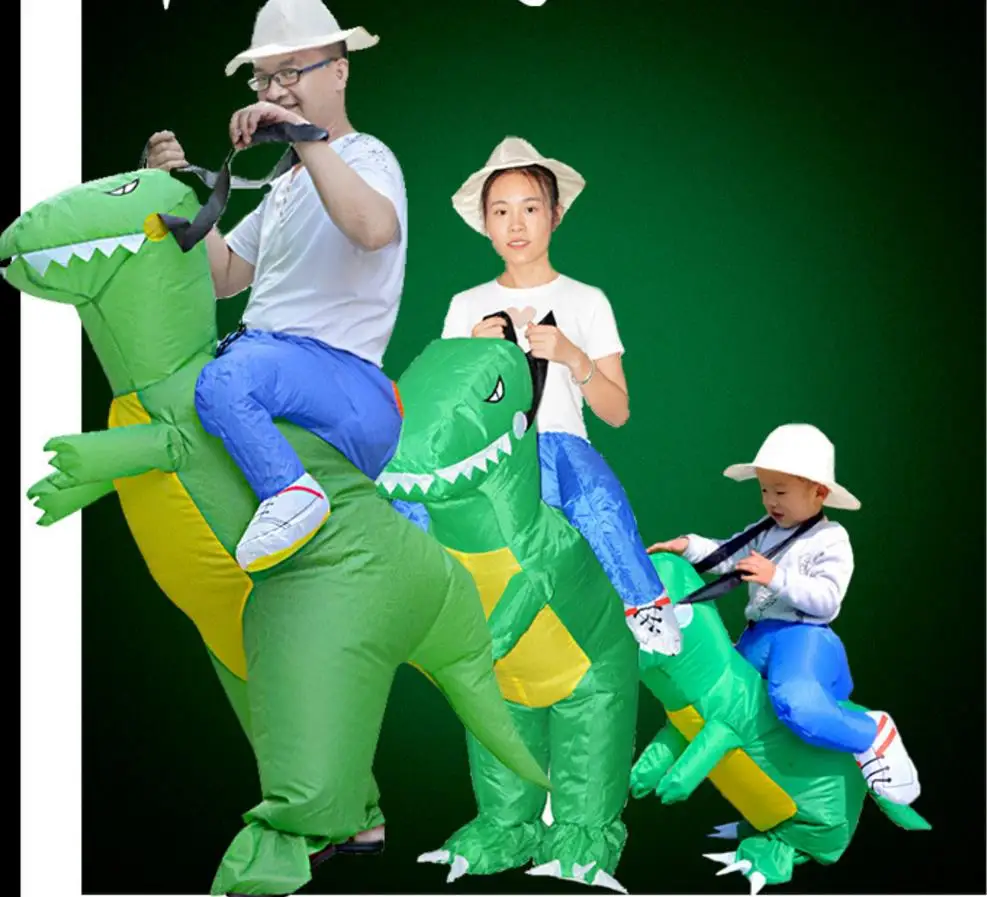 I NFLATABLE динозавр T REX костюмы для женщин Blowup T-Rex динозавр Хэллоуин надувной костюм талисман вечерние костюмы для взрослых