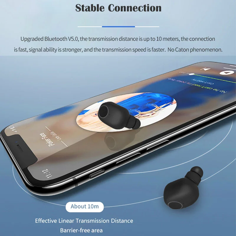 1 пара Bluetooth наушники спортивные водонепроницаемые в ухо стерео беспроводные