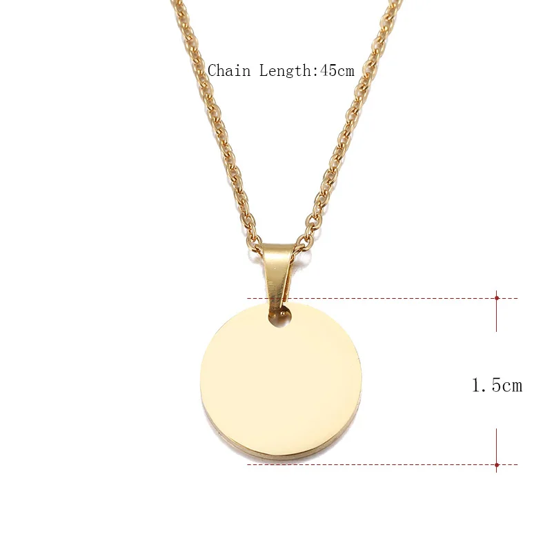 Hibobi Stainless Steel Necklace Women Jewelry Round Trendy Necklaces Pendants Chain Donot Fade Valentine's Day Gift (3)