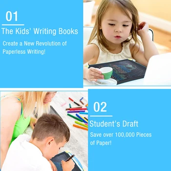 

Painted LCD Writing Tablet 8.5-Inch Writing Drawing Board Colorful Writing Tablet Great Gift for Kids