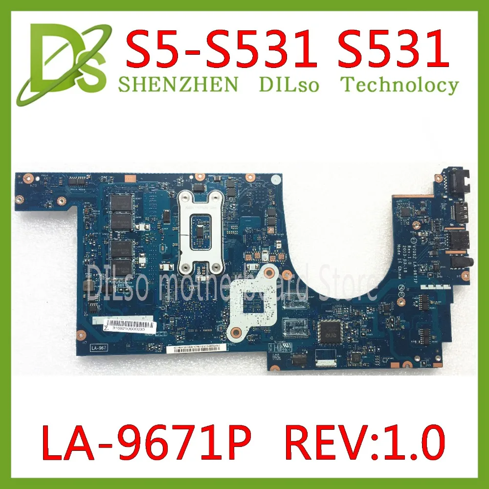 Kefu S5-S531 материнская плата для Lenovo THINKPAD S531 S5-S531 материнская плата для I3 материнская плата LA-9671P Тесты работы