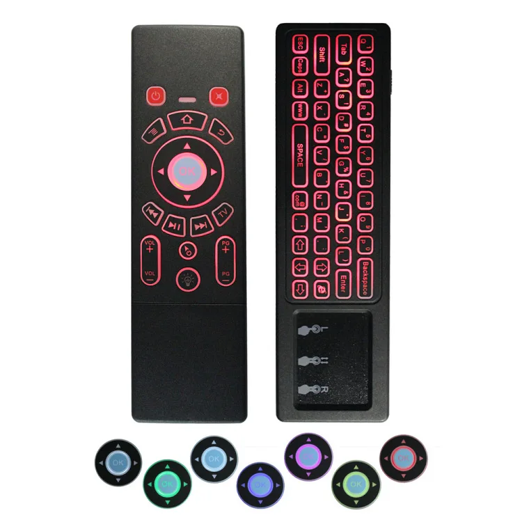 

T6 Remote Control With Keyboard And Touchpad Mini Wireless 2.4GHz T6 Fly Air Mouse Touchpad Combo For Android TV Box/PC colorful