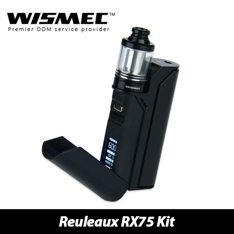 100% Original Wismec Reuleaux RX75 Starter Kit with TC 75W Reuleaux RX75 Box Mod and 2ml Amor Mini Atomizer E-cig Vaping original wismec rx2 3 mod augvape merlin mini tank 2ml rta atomizer vaping 200w rx23 tc box mod e cig vaping vs smok alien kit