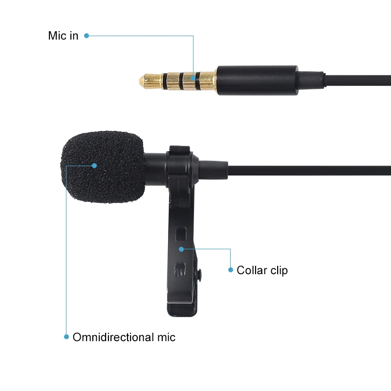 4 м двойной петличный нагрудный клип-на микрофон для лекций или интервью для смартфонов мобильный телефон и планшеты интервью микрофоны