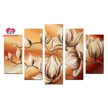 

5PCS/set Full Diamond Embroidery sale 5d Diy Diamond Painting flower Full Mosaic wall pictures canvas Multi-painting home decor