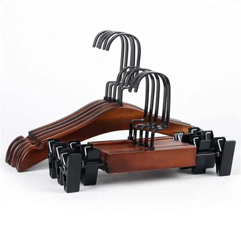 5pcs/lot Solid wood baby Hanger Pants Rack Trousers Clip Children's