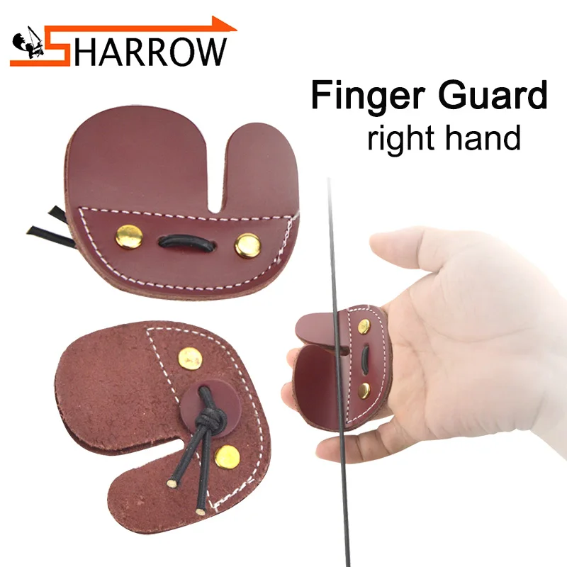 

1/2pcs High Quality Cowhide Finger Guard Right Hand Protective Gear Finger Protector For Shooting Hunting Archery Accessories