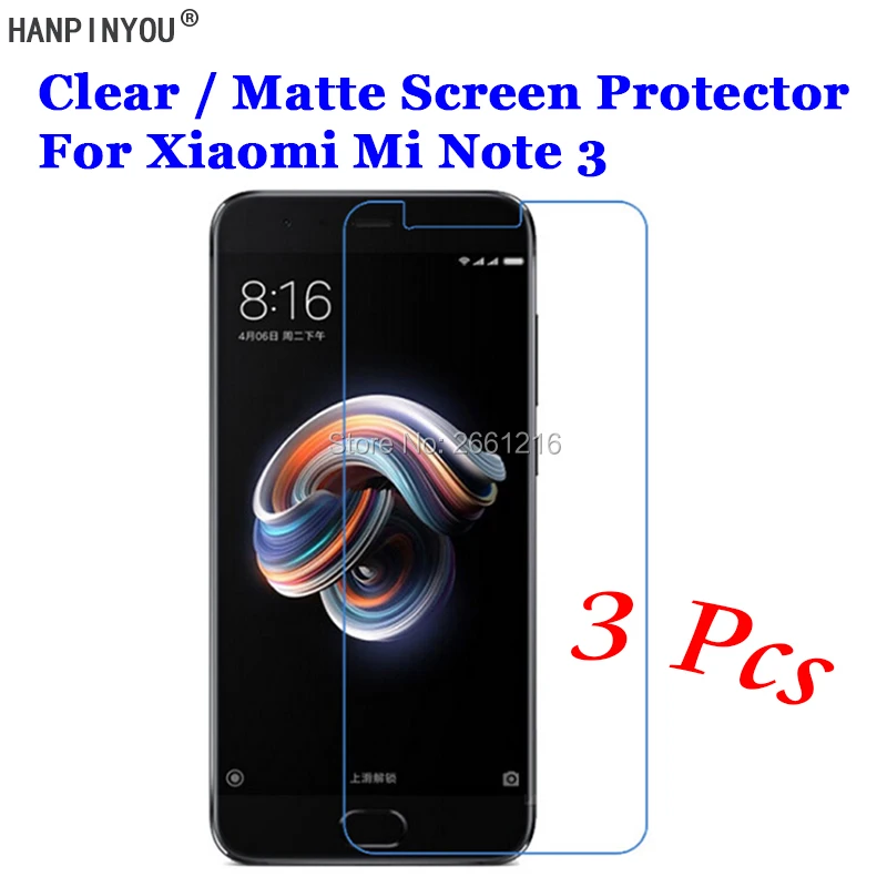 

3 Pcs/Lot For Xiaomi Mi Note 3 Note3 5.5" HD Clear / Anti-Glare Matte Front Screen Protector Touch Film Protection Skin