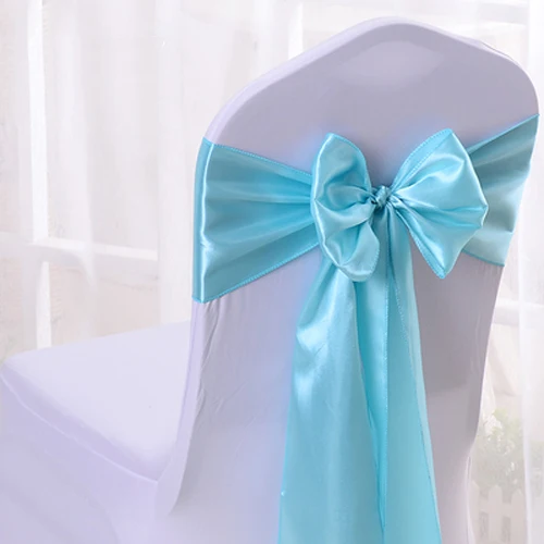 Регулируемый галстук-бабочка ленты декоративные пояса для стула аксессуары банкетное сиденье декоративные пояса для свадьбы поставка крышка стула бант - Цвет: Tiffany Blue