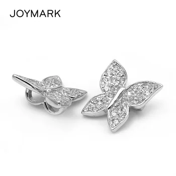 

Butterfly Shape 925 Sterling Silver Zircon Stone Spacer Beads Clasps For DIY Double Row Pearl Necklaces Bracelets SC-CZ004