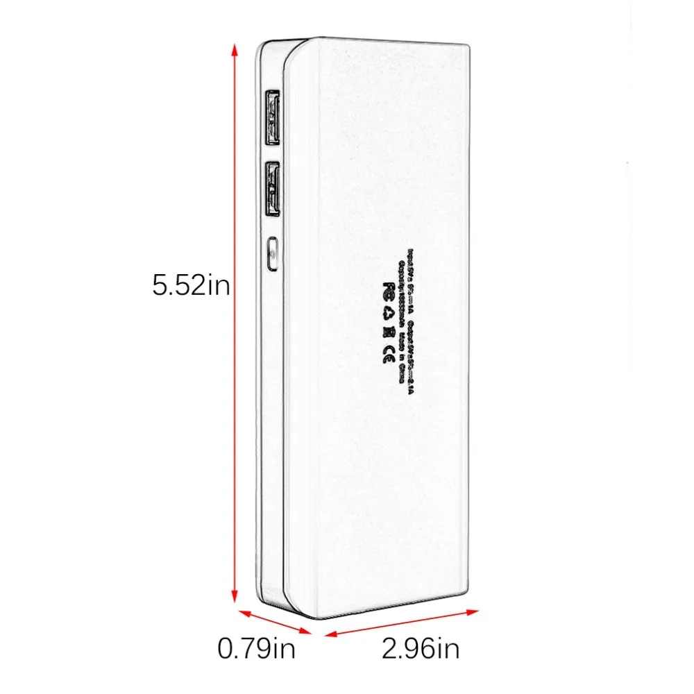 5*18650 батарея power Bank чехол 15000 мАч Замена батареи двойной USB Внешние резервные батареи зарядное устройство power bank чехлы