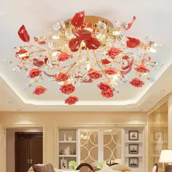 Европейский Хрустальный потолочный светильник современный простой керамический спальня ресторан гостиная свет креативный скандинавский