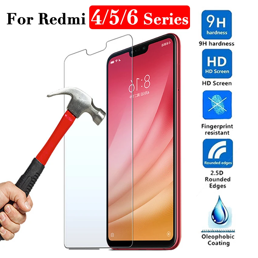 Стекло для xiaomi redmi 5a 5 note на 6 pro mi a2 lite 6a 4x 4a 4 x a4 a5 a6 note6 xiomi xiami закаленное защитное