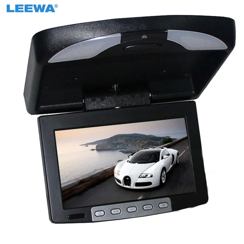 LEEWA 9" inch Flip Down TFT LCD Monitor Car Monitor Roof Mounted