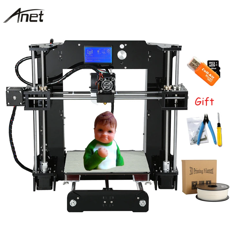Anet A6 High Precision 3D Printer Full Acrylic Reprap i3 DIY Impresora 3D Kit With 10m Free Filament 16GB SD Card 3D Printer Anet A6 High Precision 3D Printer Full Acrylic Reprap i3 DIY Impresora 3D Kit With 10m Free Filament 16GB SD Card 3D Printer