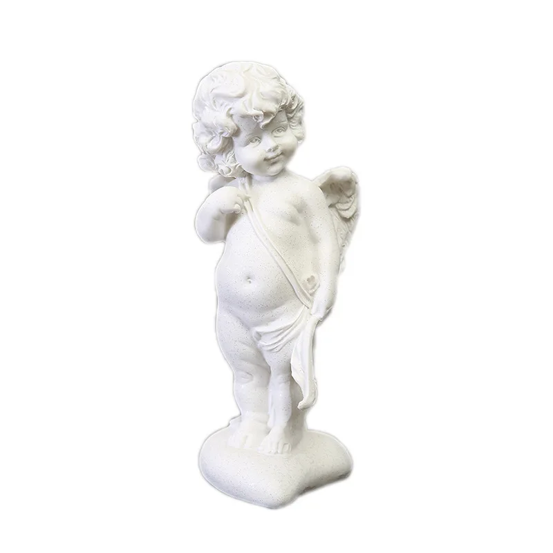 

Creative European White Sand Angel Love God Sandstone Decoration Fashion Desktop Resin Crafts Home Office Decoration