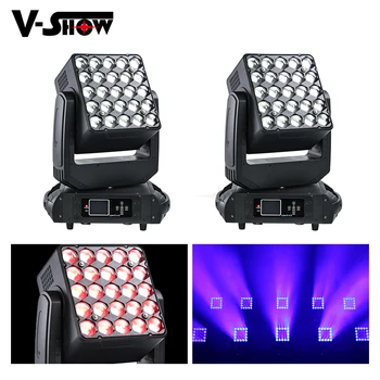 

2pcs 25x15w RGBW Led Moving Head Light Matrix Stage Light Beam Zomm Led Dmx Dj Light For Bar Disco Events