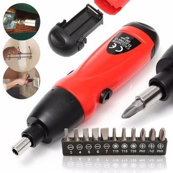 

12pcs/Set 7.9 Inch Portable 6V Cordless Electric Screwdriver Drill Tool Gimlet Bit Battery Not Included