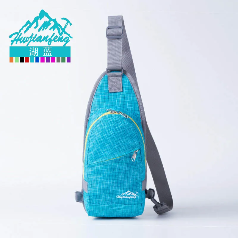 Спортивная сумка через плечо, водонепроницаемый нейлоновый нагрудный рюкзак для бега, рюкзак для походов, велоспорта, путешествий - Цвет: lakeblue