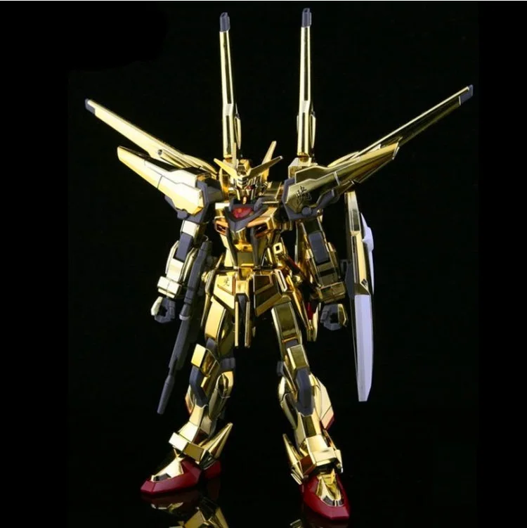 Оригинальная японская модель Gundam HG 1/144 SHIRANUI AKATSUKI SEED DESTINY GOLDEN GUNDAM Mobile Suit детские