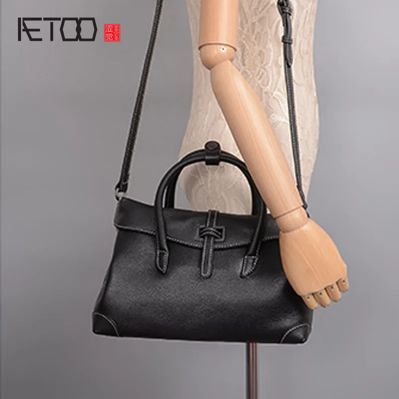

AETOO New leather handbags OL commuter fashion simple leather leather ladies bag shoulder oblique cross handbag